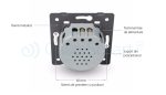 Modul intrerupator simplu cu variator cu touch LIVOLO