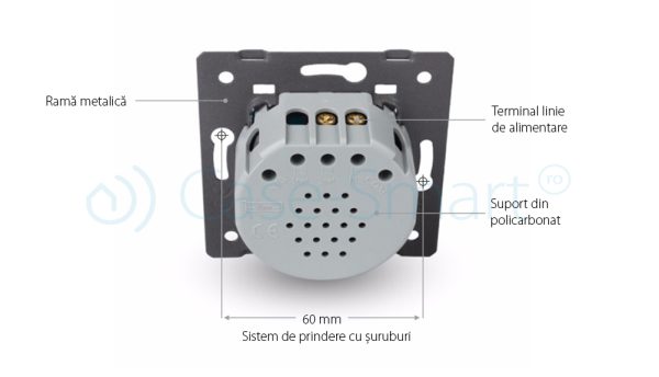 Modul intrerupator simplu cu variator cu touch LIVOLO