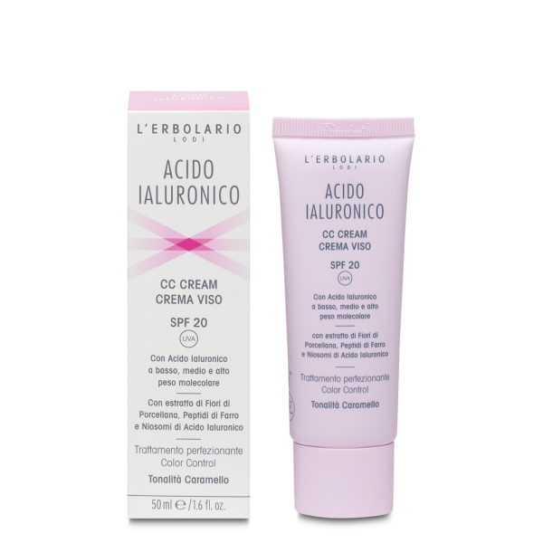 L'Erbolario Crema de fata cu acid hialuronic si caramel SPF20, 50ml