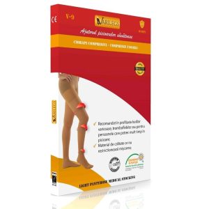 V-9 Ciorapi compresie usoara, AT , Bej, 8-11 MmHg, S