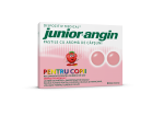 Junior Angin cu aroma de capsuni, 24 PASTILE, dureri de gat la copii