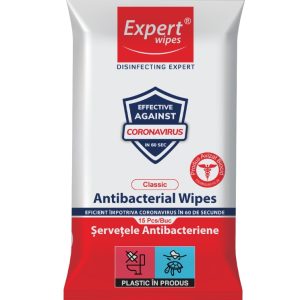 Servetele umede antibacteriene Clasic, 15 bucati, Expert Wipes