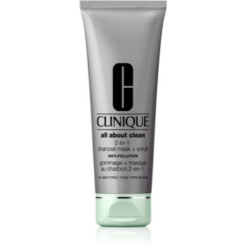 Clinique All About Clean 2-in-1 Charcoal Mask + Scrub masca de fata pentru curatare