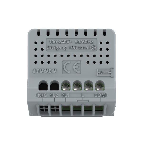 Modul Intrerupator simplu cap-scara cap-cruce cu touch Livolo – protocol ZigBee