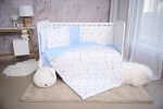 Set lenjerie pat, 60 x 120 cm, Smile Bumbac Ranforce, Lorelli, Blue Moons Stars