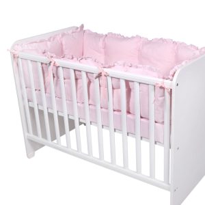 Set protectii laterale pentru pat, Lorelli, 4 piese, 60 X 120 cm, Pink