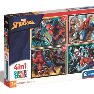 Puzzle 4 in 1 Clementoni Spiderman, 12-16-20-24 piese
