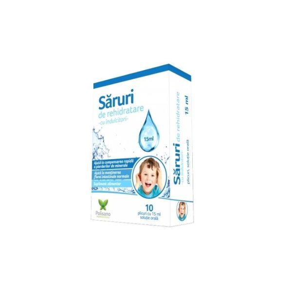 Polisano Saruri de rehidratare 15 ml solutie orala, 10 plicuri
