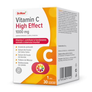 Dr.Max Vitamina C High Effect 1000mg, 30 comprimate mestecabile