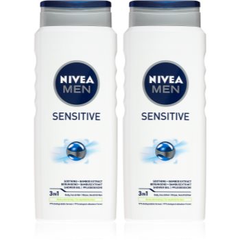 Nivea Men Sensitive gel de dus pentru corp si par (ambalaj economic)