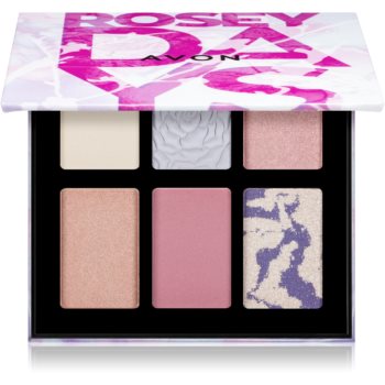 Avon 6 In 1 Rosey Days paletă cu farduri de ochi