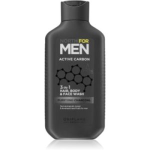 Oriflame North for Men Active Carbon gel de dus revigorant 3 in 1