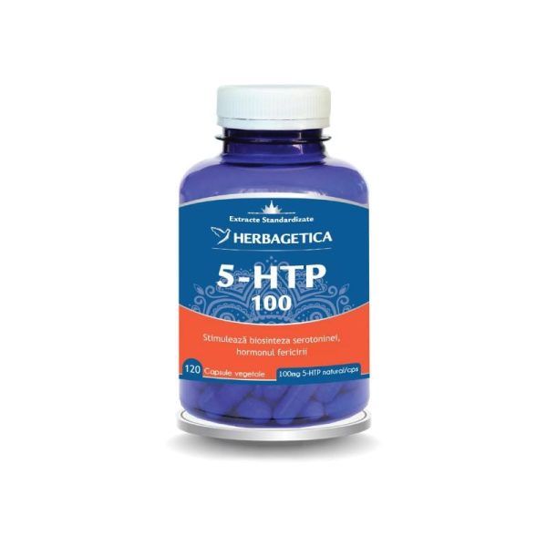 Herbagetica 5 HTP 100 zen forte, 120 capsule