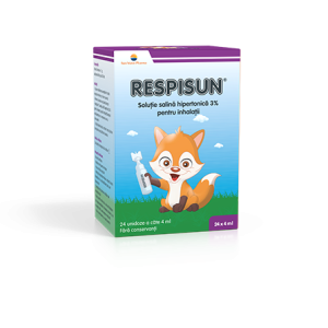 Respisun solutie salina hipertonica 3%, 24 unidoze, Sunwave
