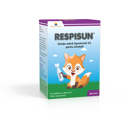 Respisun solutie salina hipertonica 3%, 24 unidoze, Sunwave