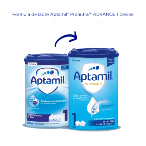 Lapte praf NUTRI-BIOTIK 1 pentru 0-6 luni, 800g, Aptamil