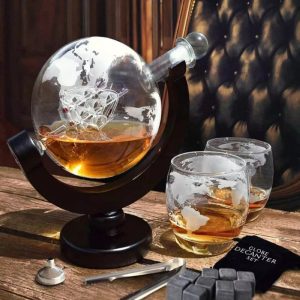 Decantor Glob Pamantesc cu Doua Pahare Epique - Gift Set