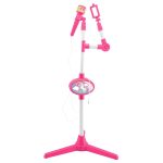 Microfon Lexibook, cu stativ, selfie stick si efecte luminoase, Unicorn