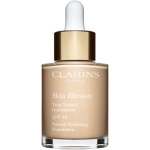 Clarins Skin Illusion Natural Hydrating Foundation makeup radiant cu hidratare SPF 15