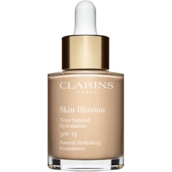 Clarins Skin Illusion Natural Hydrating Foundation makeup radiant cu hidratare SPF 15