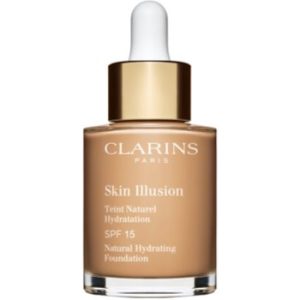 Clarins Skin Illusion Natural Hydrating Foundation makeup radiant cu hidratare SPF 15