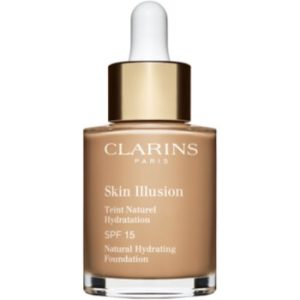 Clarins Skin Illusion Natural Hydrating Foundation makeup radiant cu hidratare SPF 15