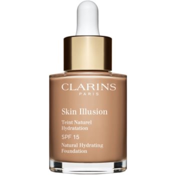 Clarins Skin Illusion Natural Hydrating Foundation makeup radiant cu hidratare SPF 15