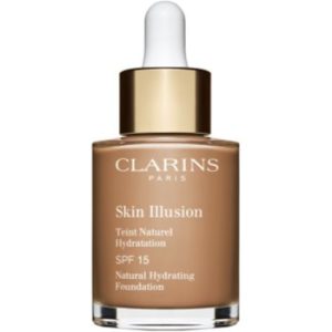 Clarins Skin Illusion Natural Hydrating Foundation makeup radiant cu hidratare SPF 15