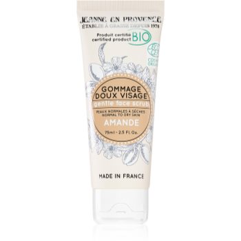 Jeanne en Provence BIO Almond crema delicata pentru exfoliere cu migdale calitate BIO