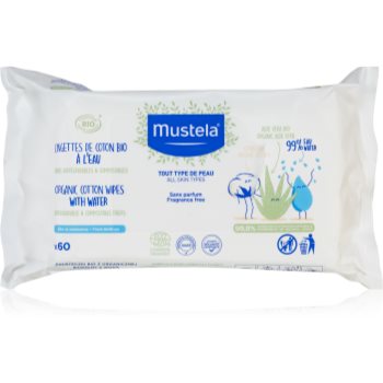Mustela BIO Organic Cotton Wipes șervețele umede pentru copii