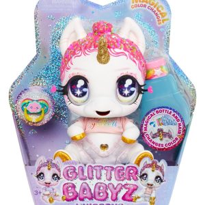 Papusa bebelus Glitter Babyz Unicorn, Rainbow Lunita Sky, 580195EUC