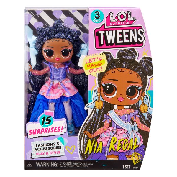 Papusa LOL Surprise Tweens S3, Nia Regal cu 15 surprize, 584087EUC