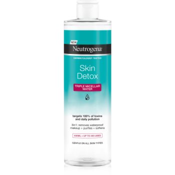 Neutrogena Skin Detox apă micelara de curățare a machiajului rezistent la apa