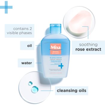 MIXA Optimal Tolerance doua componente demachiant pentru ochi