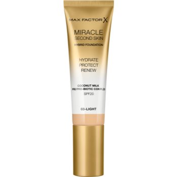 Max Factor Miracle Second Skin fond de ten crema hidratant SPF 20