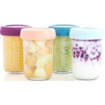 Babymoov Bowls Glass castron cu capac