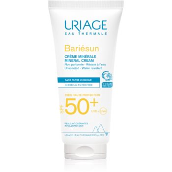Uriage Bariésun Mineral Cream SPF 50+ crema de fata cu minerale pentru protectie SPF 50+