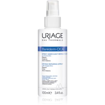 Uriage Bariéderm Drying Repairing Cica-Spray spray reparator cu conținut de cupru și zinc, cu efect de uscare