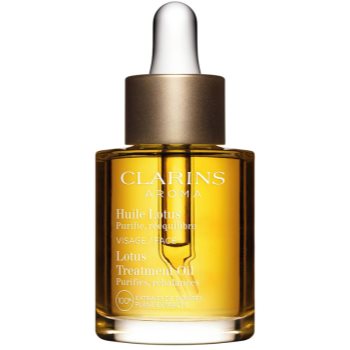 Clarins Lotus Treatment Oil ulei de regenerare cu efect de netezire ziua și noaptea