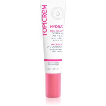 Topicrem UH FACE HYDRA+ Radiance Eye Contour crema de ochi iluminatoare impotriva pungilor de sub ochi