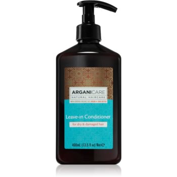 Arganicare Argan Oil & Shea Butter Leave-In Conditioner balsam (nu necesita clatire) pentru păr uscat și deteriorat