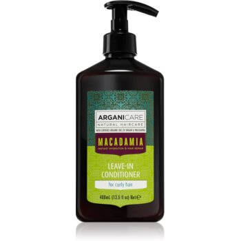 Arganicare Macadamia balsam fără clătire, cu efect de netezire pentru păr creț