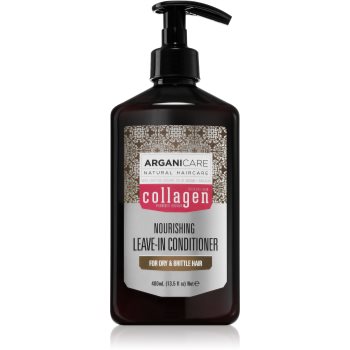 Arganicare Collagen Nourishing Leave-In Conditioner balsam (nu necesita clatire) pentru par fragil