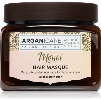 Arganicare Monoi Hair Masque masca de par regeneratoare dupa expunerea la soare
