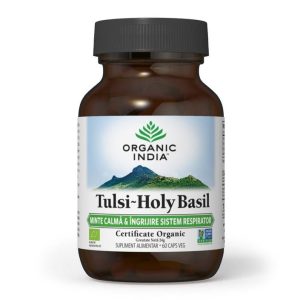 ORGANIC INDIA Tulsi (Busuioc Sfant) | Minte Calma & Ingrijire Sistem Respirator, 60 capsule