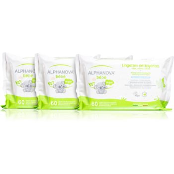 Alphanova Baby Bio servetele umede ultra-delicate pentru nou-nascuti si copii