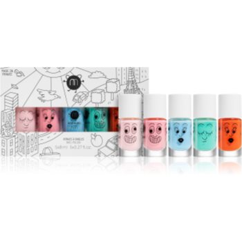 Nailmatic Kids set de lacuri de unghii Bella, Cookie, Freezy, Rio, Dori pentru copii