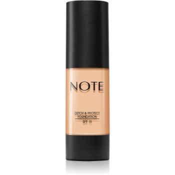 Note Cosmetique Detox and Protect Foundation machiaj lichid cu un finisaj mat