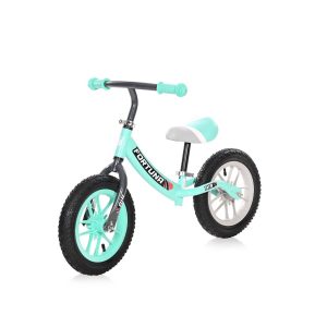 Bicicleta de echilibru, 2-5 ani, 12 inch, anvelope gonflabile, leduri, Lorelli Fortuna Air, Grey Green