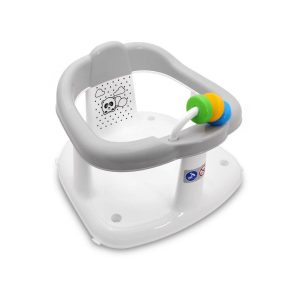Scaun de baie antiderapant, pentru bebe, Lorelli, Panda, Grey